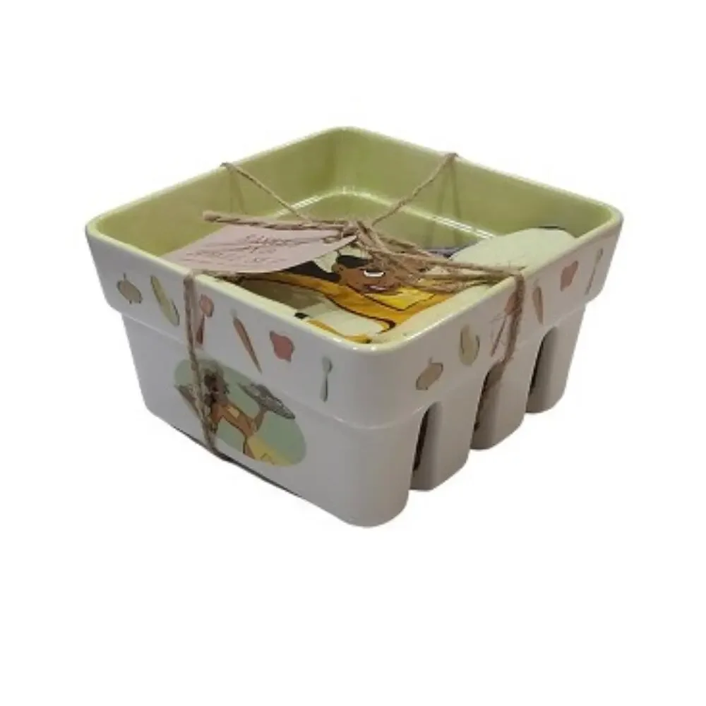 NWT Disney Parks Basket n Towel Set Epcot Food n Wine Festival Princess Tiana